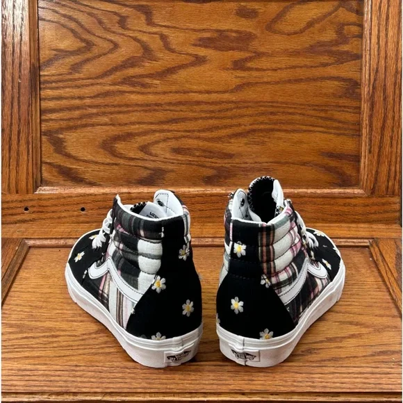 Vans Sk8 Hi Floral Plaid Patchwork Shoes - Picture 7 of 10